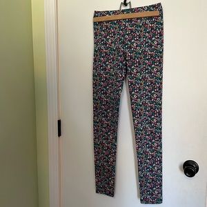 Crewcuts navy floral leggings